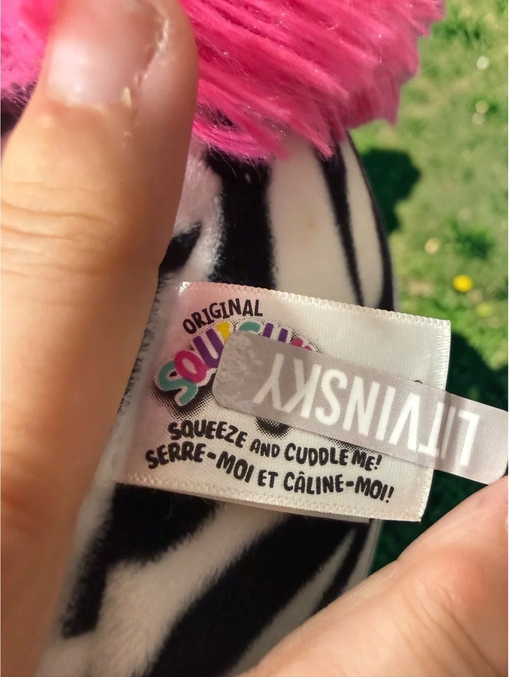 Squishmallows Tracey the Zebra 8” Plush Black White Pink Mohawk Kellytoy